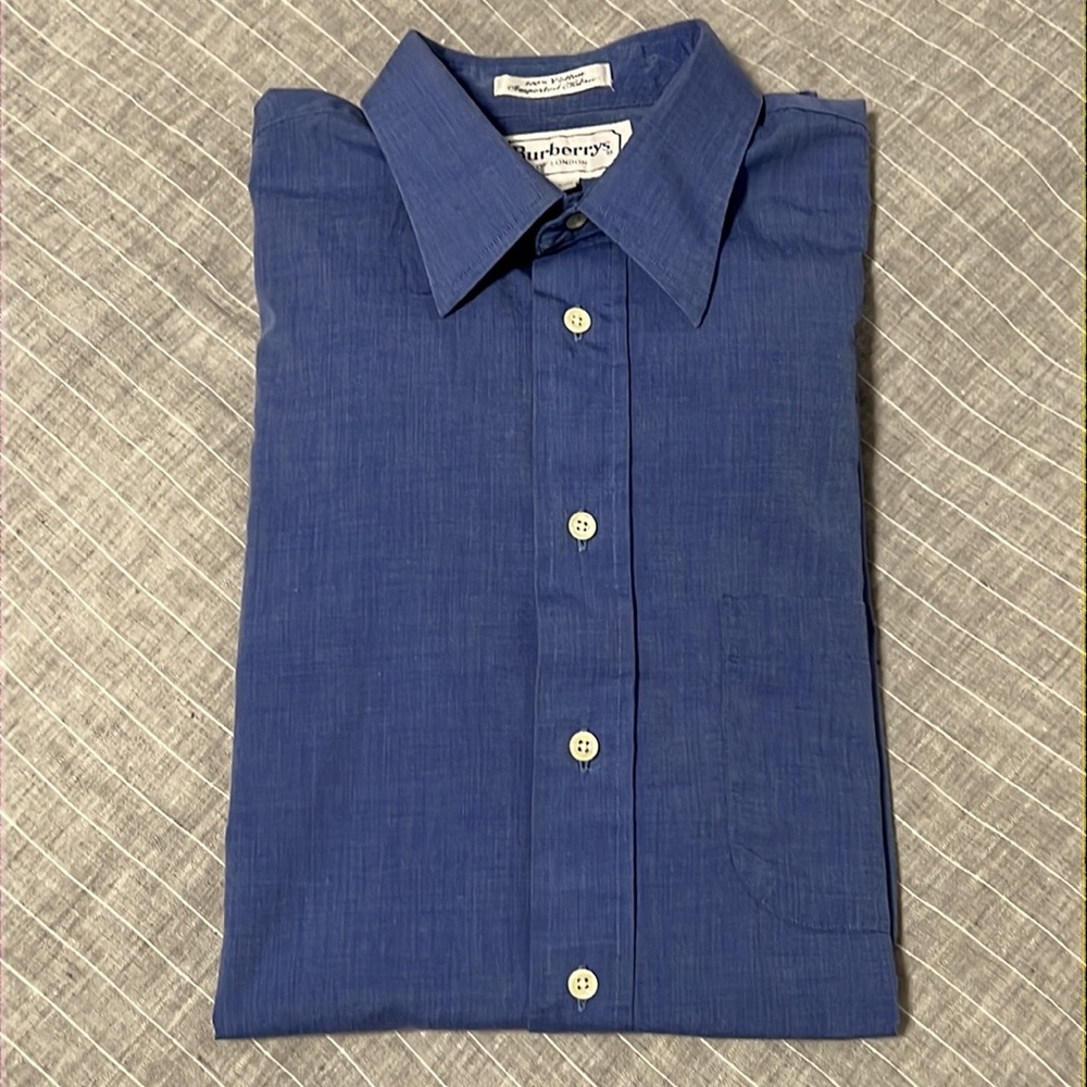 Vintage Burberry button down dress shirt, size 15 1/2 - 33